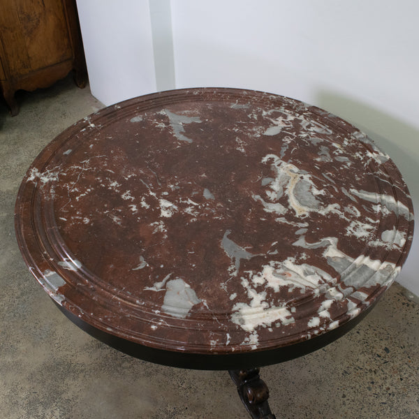 A mid 19th Century French Dark Mahogany Circular Table 