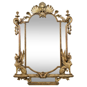 A Napoleon III carved Giltwood and gesso Mirror