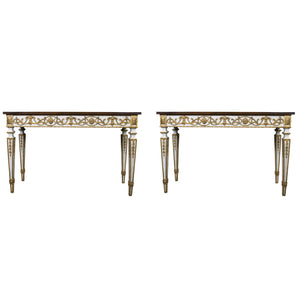 Pair of Vintage Louis XVI Style Console Tables