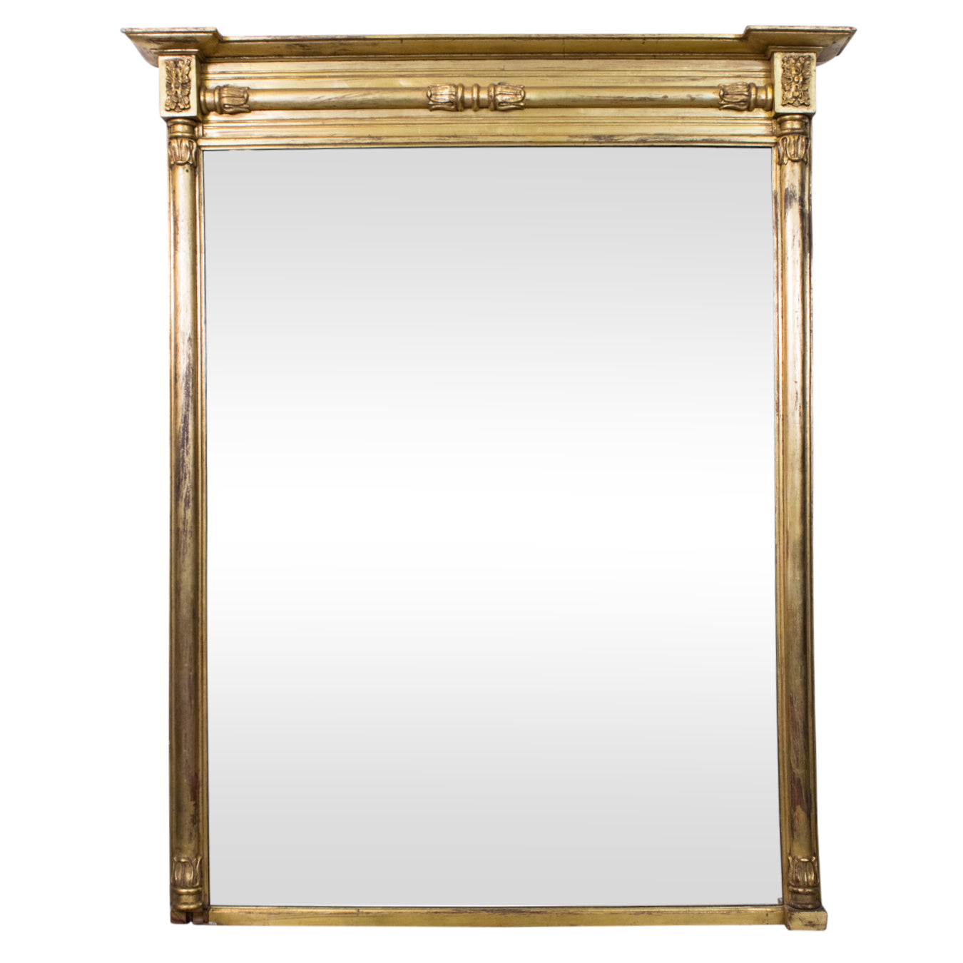 A Regency Style Giltwood and Gesso Overmantel Mirror