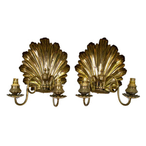 Pair of 19th Century English Shell Sconces