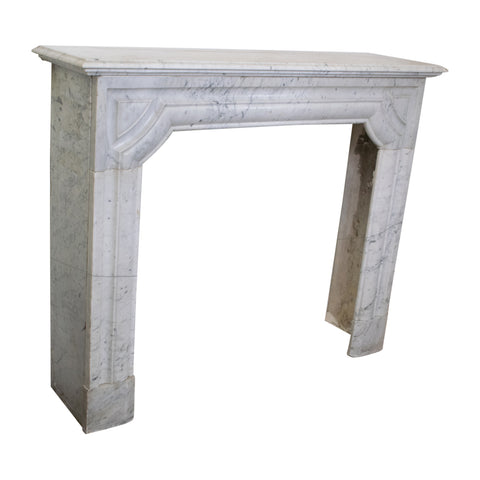 Louis XIV style Carrara marble Fireplace