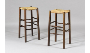 Pair of Mid Century Style Stools in the taste of Charlotte Perriand