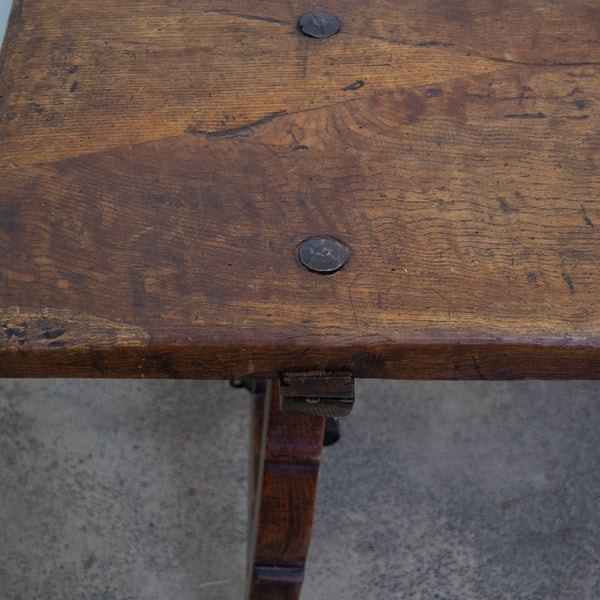 Spanish late 19th Century Oak Trestle Table
