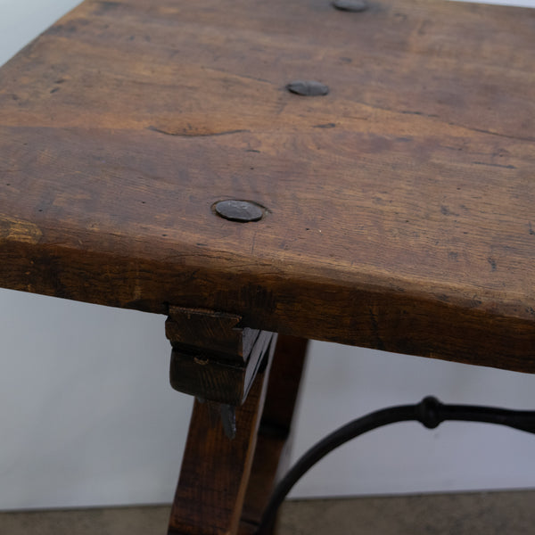 Spanish late 19th Century Oak Trestle Table
