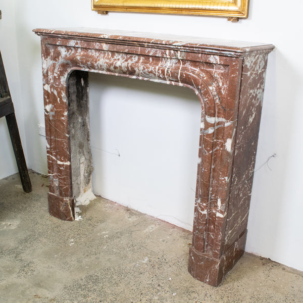Louis XIV style Rouge Marble Fire Place