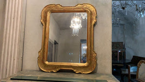 Italian Gilt Incised Tray Mirror