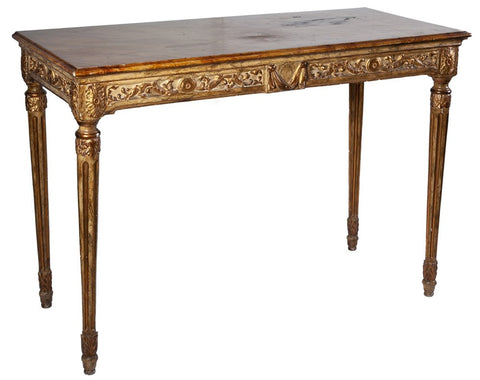 A 18th Century Italian Neo-Classical Giltwood Console Table