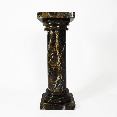 A Black Portoro Marble Pedestal