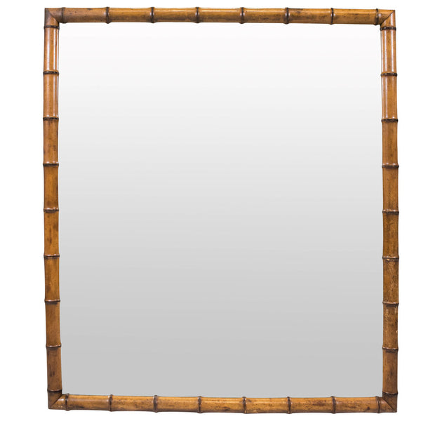 Large 19th Century French Faux Bamboo Mirror
