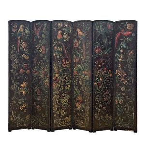 Antique late 18th century Six Panel Leather Screen