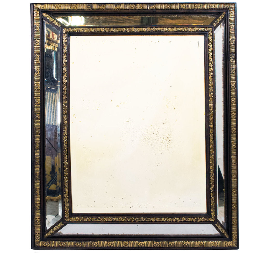 A Large 19th Century Napoleon III Cushion Mirror