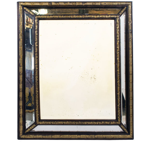 A Large 19th Century Napoleon III Cushion Mirror
