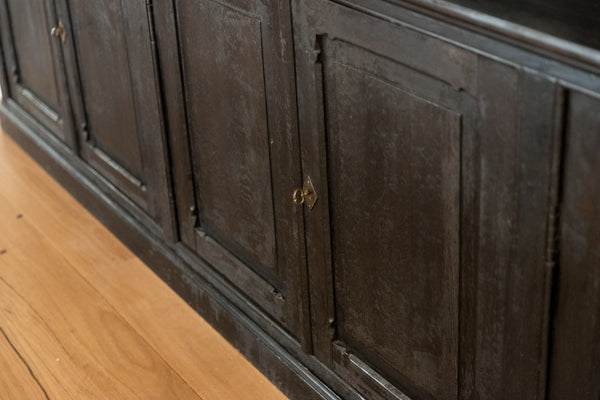 Antique French Ebonised Bookcase Detail