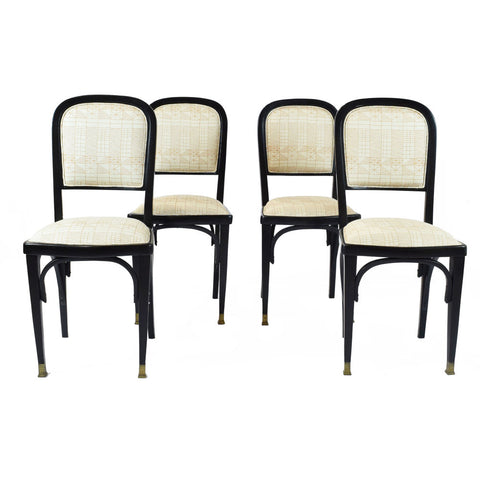 A set of four Vienna Secession side chairs by Gustav Siegel