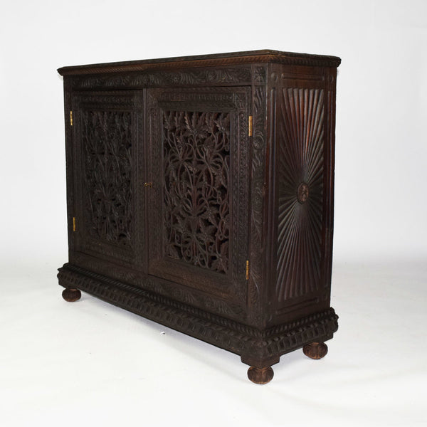An Anglo Indian  carved hardwood Cabinet