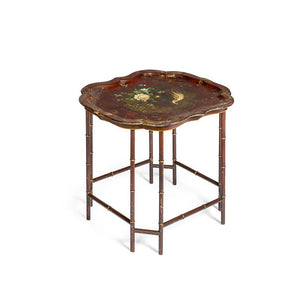  Victorian Red lacquer Papier Mache tray Table