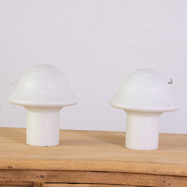 Glass Mushroom Table Lamps by Peill & Putzler, Germany