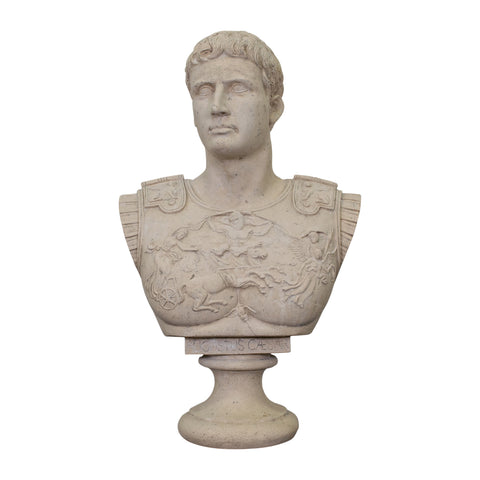 Bust of Augustus Caesar with a Stone Finish