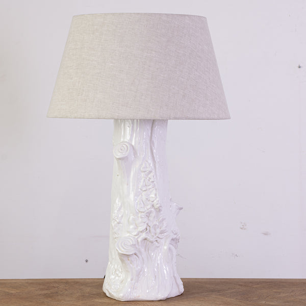 a 20th Century Ceramic Tree Trunk Table Lamp