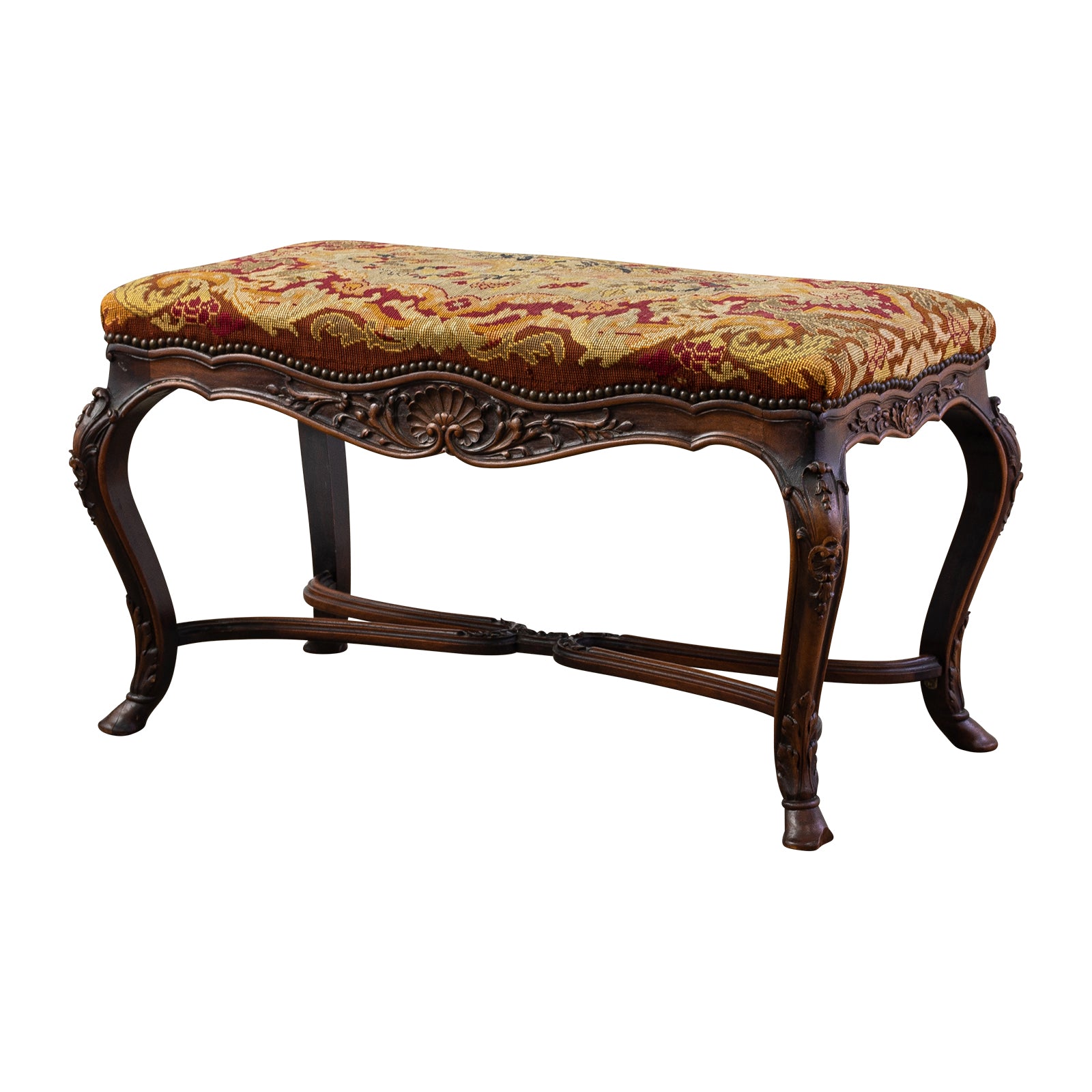 Early 20th Century Louis XV Style Tapestry Ottoman