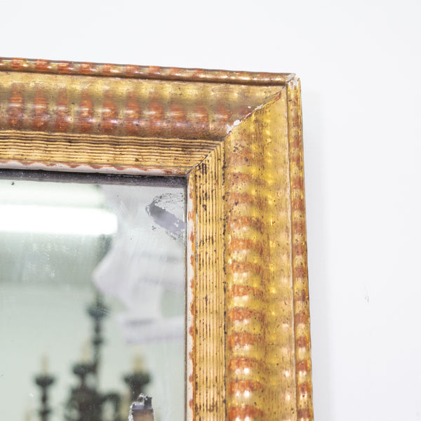 Napoleon III Giltwood Rippled Rectangular Mirror
