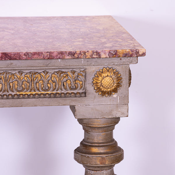 Louis XVI White and Gilt Console Table