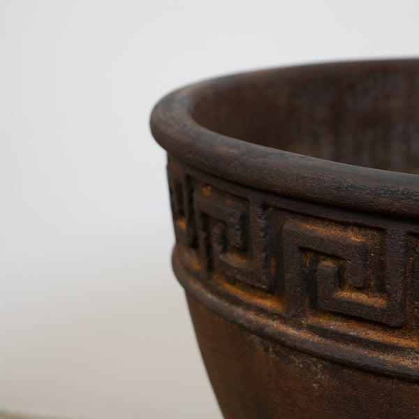 A Greek-Key Urn Vase/planter
