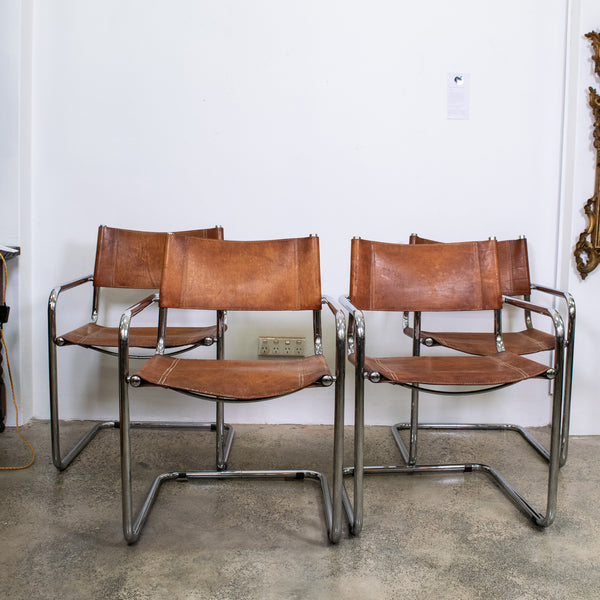 A Set of Six 1980s Armchairs attributed to Mart Stam