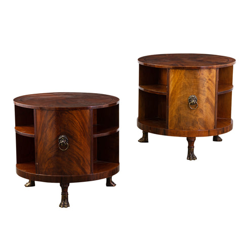A Pair of Regency Style English Mahogany Side Table