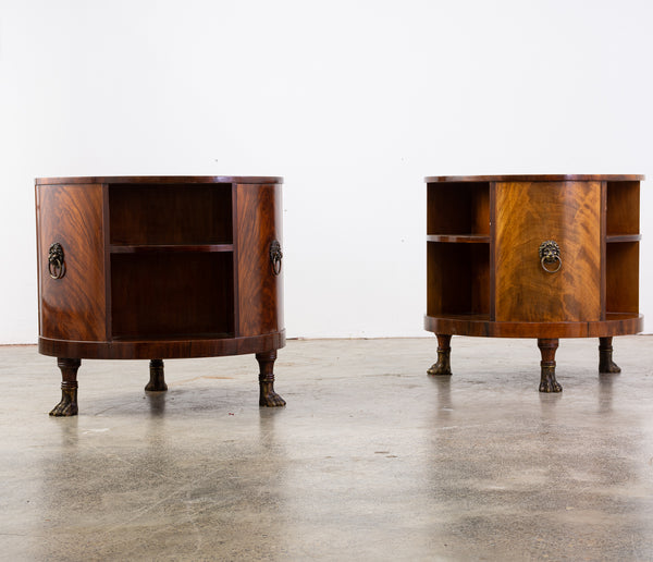 A Pair of Regency Style English Mahogany Side Table