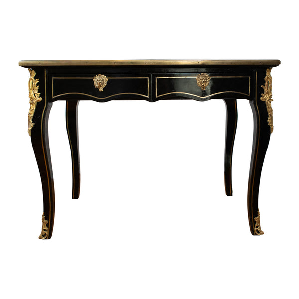 A Fine Louis XV Style Ebonised Bureau-Plat