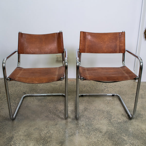 A Set of Six 1980s Armchairs attributed to Mart Stam