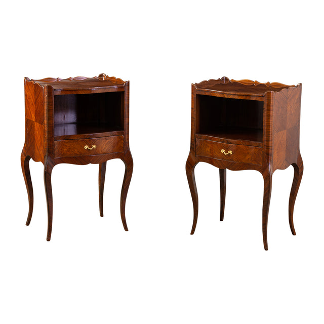 Pair of Louis XV style Kingwood Bedside Table
