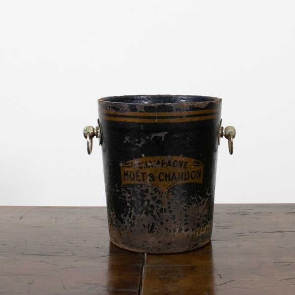 An Unusual 19th Papier Mache Moet & Chandon Champagne Bucket