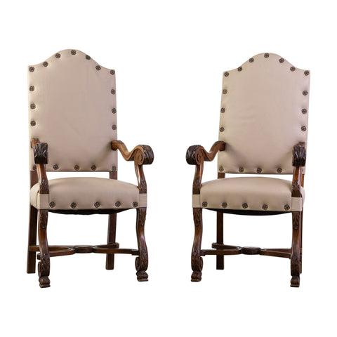 Pair of Spanish Baroque Armchairs