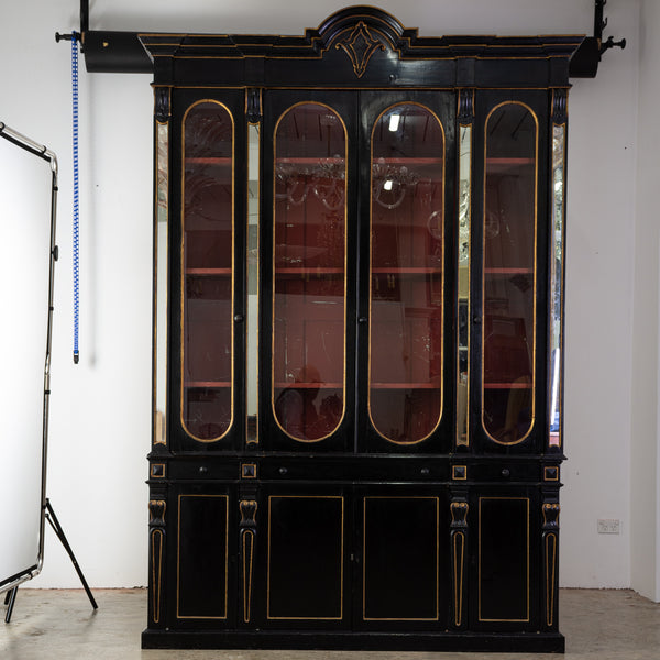 A Napoleon III Ebonised Bookcase