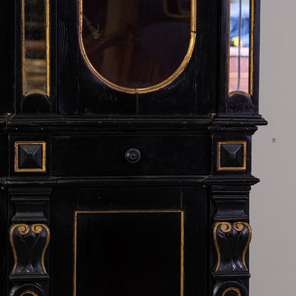 A Napoleon III Ebonised Bookcase