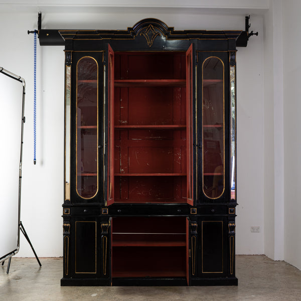 A Napoleon III Ebonised Bookcase