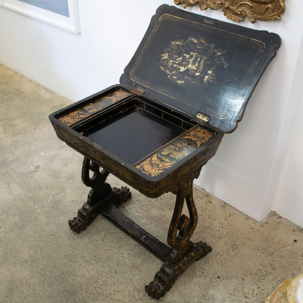 Mid 19th Century Chinoiserie Sewing / Work Table