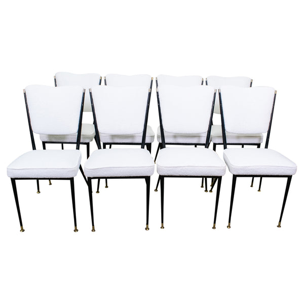Set of Eight Italian Mid-Century Side Chairs