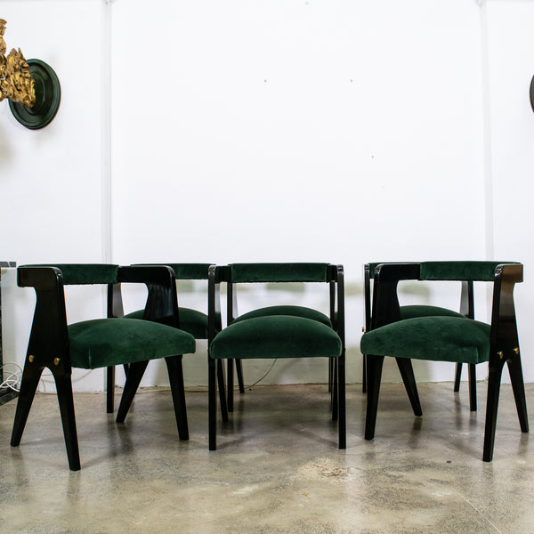 A set of six Australian Mid Century  "compass" Chairs attributed to Schulim Krimper