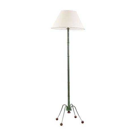 Rene Prou (1887-1947) Floor Lamp in Patinated Brass