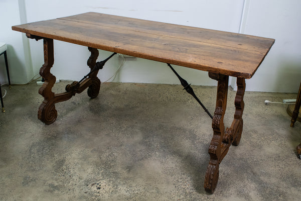 A 18th Century Spanish Walnut Trestle Table