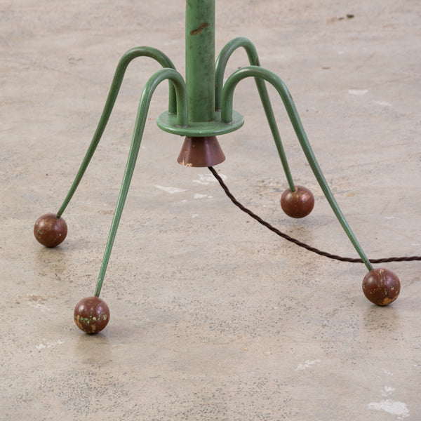 Rene Prou (1887-1947) Floor Lamp in Patinated Brass