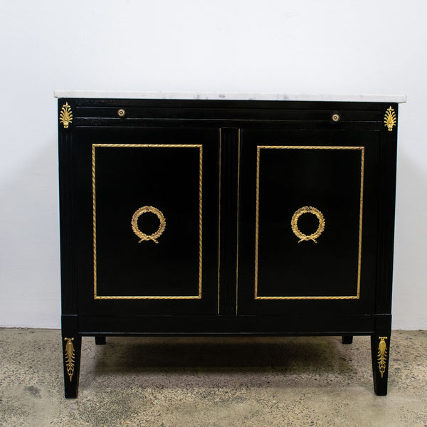 An Ebonised Empire Style Drinks Cabinet