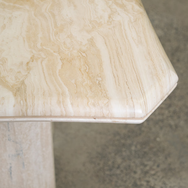 A Travertine Side Table
