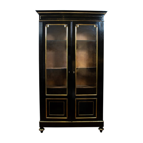 A Directoire Style Ebonised Two Door Cabinet