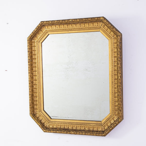 An Octagonal Giltwood Empire Mirror