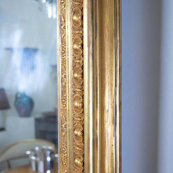 A Louis XVI Style Giltwood Overmantel Mirror